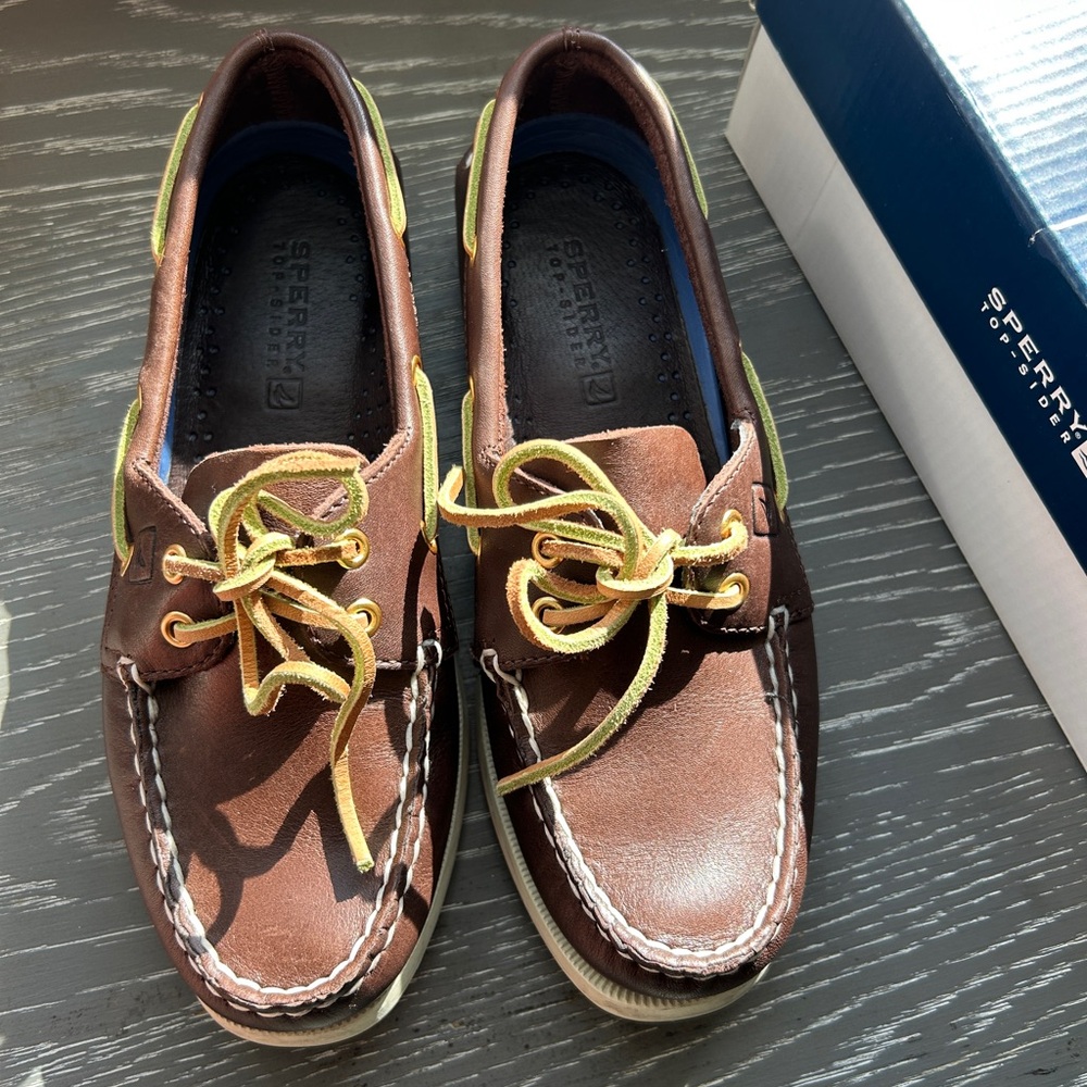 Sperry Brown Leather Boat Shoes